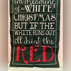 Festive Mud Pie “I’m Dreaming of a White Christmas…” Holiday Towel- NWT